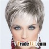 Cropped Straight Synthetic Grey Wigs