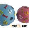 Footprint Pattern Vinyl Ball Dog Toys