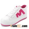 Pink M Women''s Fashion Punk Canvas Lace Up Walking Shoes