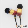 New Style wood headphone cool in-ear stereo wood earphone