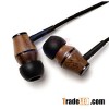 professional wooden in ear earphones with high quality