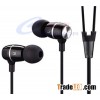 Newest Design 3.5mm Metal Shell In-ear Earphone Black