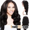 Remy Indian Hair Cheaper Price Black Color Body Wave Glueless Full Lace Wig