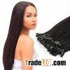 V Tip Fusion Human Hair Extension Straight Peruvian Pre-bonded Remy Hair