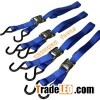 Motorcycle ATV Cam Buckle Tie Down Strap with Vinyl Coating, Fast and Easy to Use