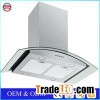 Clear Curved Tempered Glass Panels For Range Hood