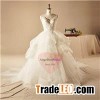 V Neck Ruffled Organza Wedding Dresses WD1554