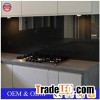 4mm Silkscreen Black Color Tempered Glass Splashbacks For Kitchen
