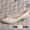 Small Orders China Bridal Low Heel Wedding Shoes Handmade