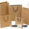 Customizable Brown Kraft Paper Cotton Nylon String Carrier Paper Bags Can Print LOGO