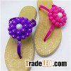 Outdoor Beach Breathble Comfortable Lady Flip-flops PVC Material Open-toed Flat Slippers