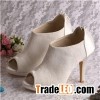 High Heel Peep Toe Summer Wedding Shoes Boots
