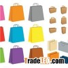 Plain White Silk Belt Carrier Portable Promotional Advertising Shopping Mall Clothes Shoe Stores Pap