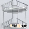 Two Tiers Brass Bath Corner Basket