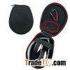 Universal Carrying Case For Foldable Headphones With Metal Zipper, Eva Rubber, Dual Compartments, Co