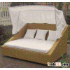 2pcs rattan bed set