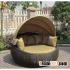 rattan round bed