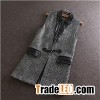 Maxi Long Thread Geometric Wool Tunic Woman Vest