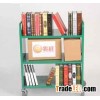 Rolling book utility cart with 3 flat shelves