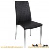 Black PU leather Dining Chairs