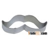 Moustache Tinplated Cookie Cutter, 4-Inch, Silver