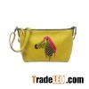 Lady Printed & Embroidered Cartoon Crossbody Leather Satchel Bag