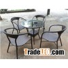poly rattan garden coffee table and chairs