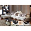 Neoclassical Leather&Fabric Corner Sofa