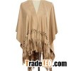 Big Size Suede Poncho