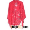 Triangle Suede Poncho With Beautiful Fringe