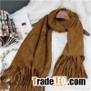 Long Size Suede Scarf