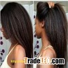 Malaysia Human Hair Full Lace Wig Kingky Straight