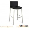 Black PU Leather Stainless steel Bar Stool