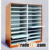 One-sided newspaper shelf with ten layers LH407