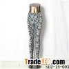 SD2-15-003 New Style Popular Knit Black And White Sun-flower Slim Leggings