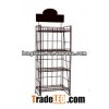 Custom 4 Tier Stainless Steel Retail Display Rack With Chrom