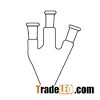 Standard Ground Mouth Three Necks Pear Shape Flask