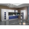 Blue and White Lacquer Kitchen Cabinet