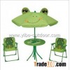 Kids folding table and chair set with umbrella