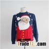 Santa Claus Graphic Double Knitted Christmas Sweater