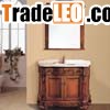 Antique solid wood bathroom vanity cabinet