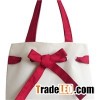 Red Bow Lady Woman Tote Bag