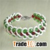 Christmas gift glass beaded bracelets for wholesale