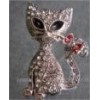 Animal Fashion Brooch Rhinestone crystal Fox shape  brooch