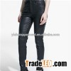 Women''s High Waist Leather Trousers