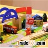 2015 Authentic 40 PC Urban Rail Overpasses Toys, Traffic Scene Combination Wooden Toys, The Train Tr