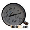 6inch-150mm Black Steel Case Brass Connection Bottom Thread Type Pressure Gauge