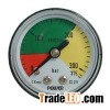 1.5inch-40mm Plastic Case Brass Connection Back Thread Type Pressure Manometer2