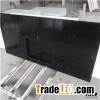 Cloudy Black Marble Vanity Top with Sink Cut in Bathroom