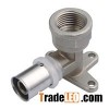 Brass Crimp Fitting Backplate Female Elbow